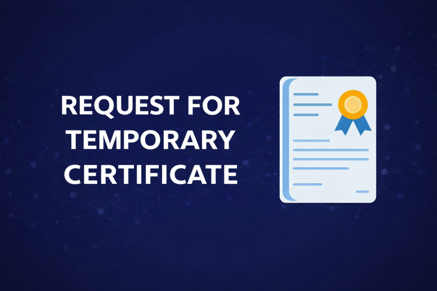 Announcement No. 3: Temporary Conference Certificate Issuance